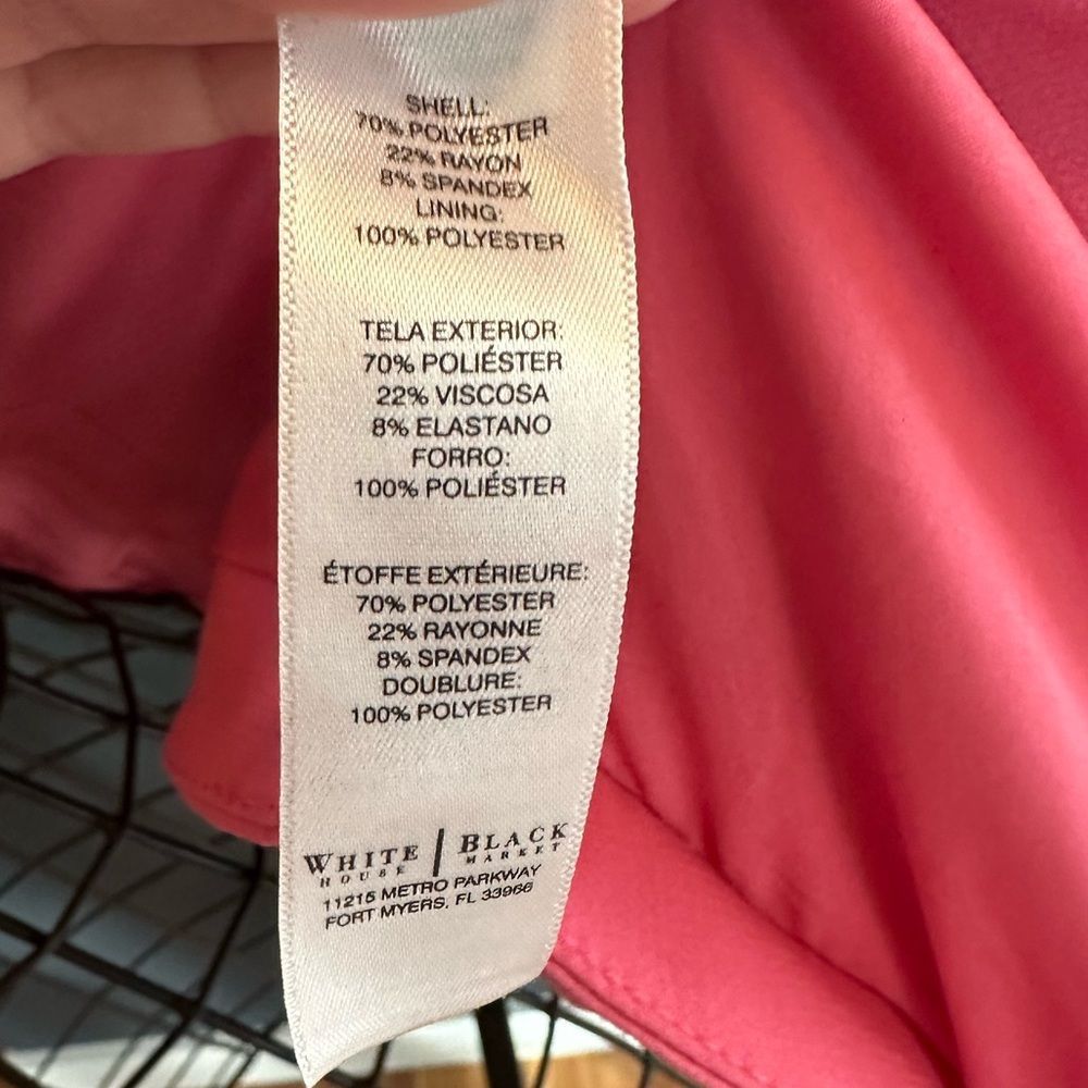 White House Black Market Pink Moto Utility Jacket - Picture 6 of 6